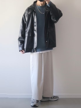 「ADAMASTE（アダマスト）のアイテム（ジャケット/アウター）」を使った、ゆーすけさん（メンズ・165cm）の秋コーディネート