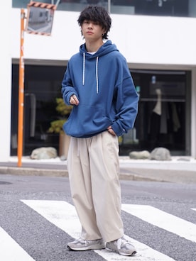 「ADAMASTE（アダマスト）のアイテム（パンツ）」を使った、ゆーすけさん（メンズ・165cm）の冬コーディネート