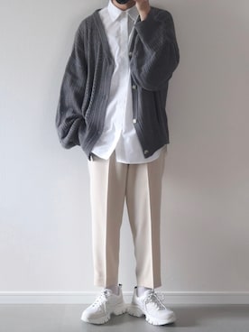 「ADAMASTE（アダマスト）のアイテム（スラックス）」を使った、ゆーすけさん（メンズ・165cm）の夏コーディネート