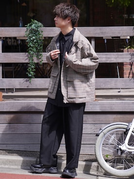 「ADAMASTE（アダマスト）のアイテム（ジャケット/アウター）」を使った、ゆーすけさん（メンズ・165cm）の秋コーディネート