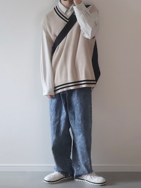 「ジーユー」｜ゆーすけさん（メンズ・165cm）の春コーディネート