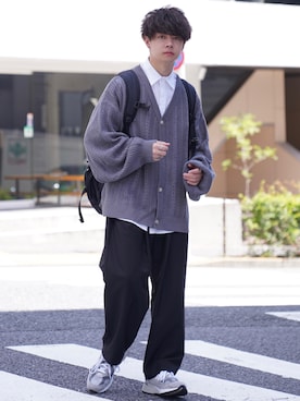 「ADAMASTE（アダマスト）のアイテム（スラックス）」を使った、ゆーすけさん（メンズ・165cm）の秋コーディネート