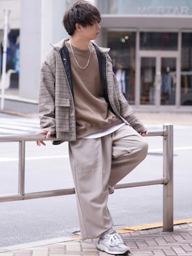 「ADAMASTE（アダマスト）のアイテム（ジャケット/アウター）」を使った、ゆーすけさん（メンズ・165cm）の秋コーディネート