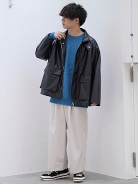「ADAMASTE（アダマスト）のアイテム（ジャケット/アウター）」を使った、ゆーすけさん（メンズ・165cm）の秋コーディネート