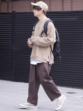 「ADAMASTE（アダマスト）のアイテム（スウェット）」を使った、ゆーすけさん（メンズ・165cm）の秋コーディネート