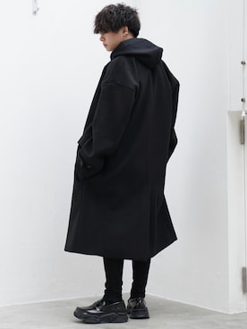 「CASPER JOHN」｜「アイテム（チェスターコート）」を使った、ゆーすけさん（メンズ・165cm）の秋コーディネート