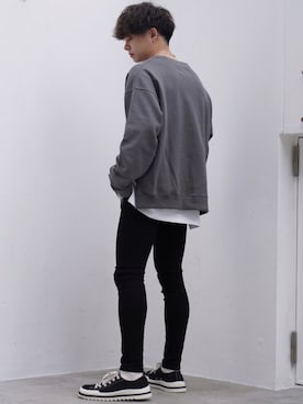 「ADAMASTE（アダマスト）のアイテム（スウェット）」を使った、ゆーすけさん（メンズ・165cm）の秋コーディネート