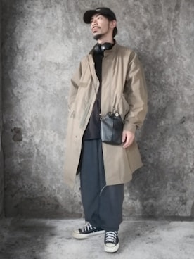 「アイテム（モッズコート）」を使った、OGAさん（メンズ・169cm・40代）の秋コーディネート