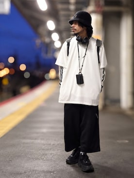 「KANGOL（カンゴール）のKANGOL FURGORA CASUAL（ハット、ブラック系）」を使った、OGAさん（メンズ・169cm）の秋コーディネート