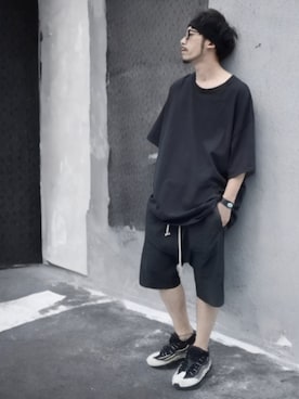 「アイテム（スニーカー）」を使った、OGAさん（メンズ・169cm・40代）の夏コーディネート