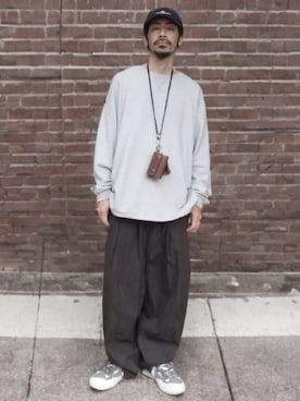 「アイテム（財布）」を使った、OGAさん（メンズ・169cm）の秋コーディネート