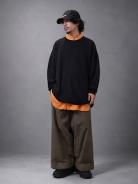 「wit worksのアイテム（キャップ、ブラック系）」を使った、OGAさん（メンズ・169cm）の秋コーディネート