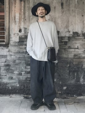 「アイテム（シューズ）」を使った、OGAさん（メンズ・169cm・40代）の秋コーディネート