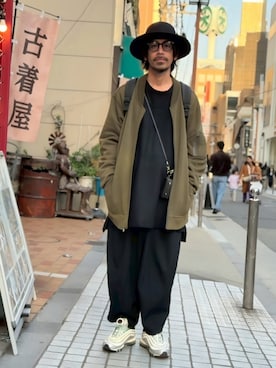 「アイテム（財布）」を使った、OGAさん（メンズ・169cm）の春コーディネート