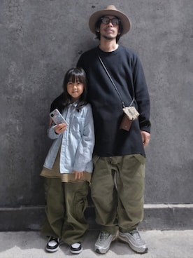 「アイテム（ポーチ）」を使った、OGAさん（メンズ・169cm）の春コーディネート