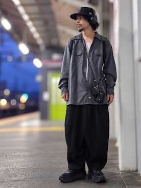 「Dickies（ディッキーズ）のアイテム」を使った、OGAさん（メンズ・169cm）の秋コーディネート