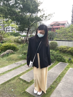 「西裝外套」｜「アイテム（サンダル）」を使った、WEN🇹🇼さん（レディース・151cm）の春コーディネート
