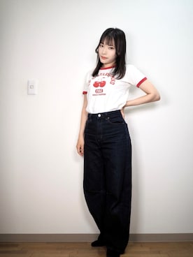 「アイテム（アイシャドウ）」を使った、和瀬凛さん（レディース・157cm）の夏コーディネート