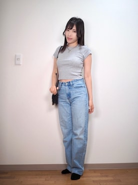 「ENVYM（アンビー）のアイテム」を使った、和瀬凛さん（レディース・157cm）の夏コーディネート