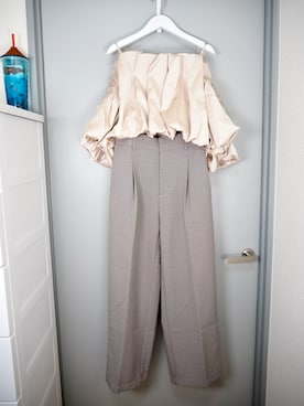 「VIS（ビス）のアイテム（パンツ）」を使った、和瀬凛さん（レディース・157cm）の夏コーディネート