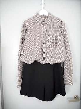 ZARAのシャツ/ブラウス（ブラウン系）を使った人気ファッション