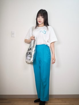 「アイテム（チーク）」を使った、和瀬凛さん（レディース・157cm）の夏コーディネート