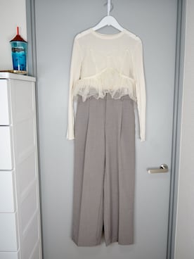 「VIS（ビス）のアイテム（パンツ）」を使った、和瀬凛さん（レディース・157cm）の夏コーディネート