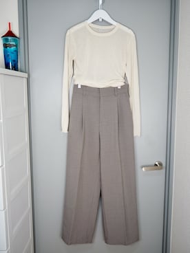 「VIS（ビス）のアイテム（パンツ）」を使った、和瀬凛さん（レディース・157cm）の夏コーディネート