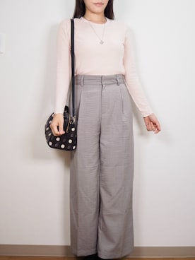 「VIS（ビス）のアイテム（パンツ）」を使った、和瀬凛さん（レディース・157cm）の夏コーディネート