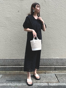 「アイレットレース」｜mikaさん（レディース・162cm）の春コーディネート