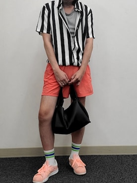 「アイテム（ハンドバッグ）」を使った、takenoriさん（メンズ・169cm）の夏コーディネート