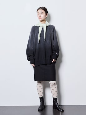 「FRUIT OF THE LOOM（フルーツオブザルーム）のアイテム」を使った、KAMEYAMAさん（レディース・168cm）の秋コーディネート