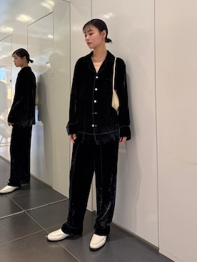 「CITYSHOP（シティーショップ）のFANE BRA ショルダーバッグ（ショルダーバッグ、ホワイト系）」を使った、KAMEYAMAさん（レディース・168cm）の春コーディネート