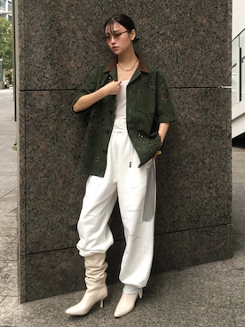 「TANAKA（タナカ）のアイテム」を使った、KAMEYAMAさん（レディース・168cm）の春コーディネート
