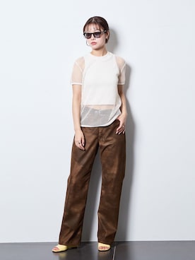 「Mollini（モリーニ）のアイテム」を使った、KAMEYAMAさん（レディース・168cm）の夏コーディネート