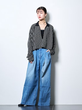 「TANAKA（タナカ）のアイテム」を使った、KAMEYAMAさん（レディース・168cm）の春コーディネート