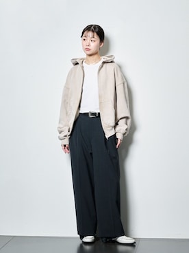 「Wrangler（ラングラー）のアイテム」を使った、KAMEYAMAさん（レディース・168cm）の冬コーディネート