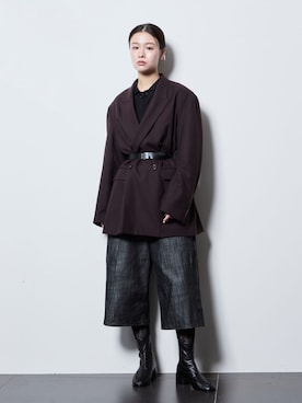 「ダブルジャケット」｜KAMEYAMAさん（レディース・168cm）の秋コーディネート