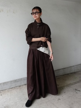 「Mollini（モリーニ）のアイテム」を使った、KAMEYAMAさん（レディース・168cm）の夏コーディネート