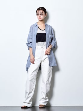 「Mollini（モリーニ）のアイテム」を使った、KAMEYAMAさん（レディース・168cm）の春コーディネート