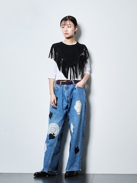 「MAISON BOINET（メゾンボワネ）のアイテム」を使った、KAMEYAMAさん（レディース・168cm）の冬コーディネート