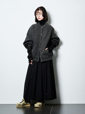 「SEEALL（シーオール）のアイテム」を使った、KAMEYAMAさん（レディース・168cm）の冬コーディネート