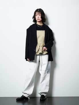 「TANAKA（タナカ）のアイテム」を使った、KAMEYAMAさん（レディース・168cm）の冬コーディネート