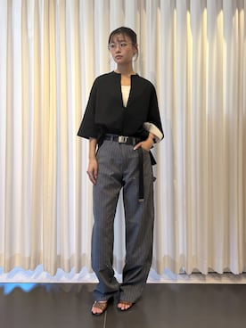 「Dickies（ディッキーズ）のDickies 別注 PAINTER パンツ（その他パンツ、グレー系）」を使った、KAMEYAMAさん（レディース・168cm）の春コーディネート