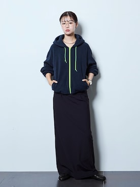 「CITYSHOP（シティーショップ）の《追加2》2WAY CAMI DRESS：ワンピース（ワンピース、ブラック系）」を使った、KAMEYAMAさん（レディース・168cm）の夏コーディネート