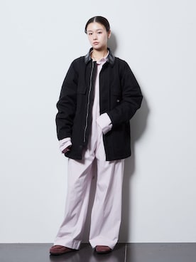 「アイテム（シューズ、パープル系）」を使った、KAMEYAMAさん（レディース・168cm）の秋コーディネート