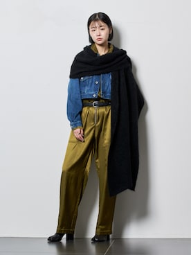 「アイテム（つなぎ/オールインワン）」を使った、KAMEYAMAさん（レディース・168cm）の秋コーディネート