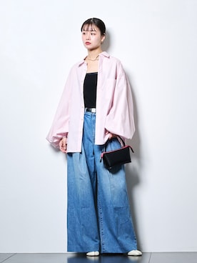 「TANAKA（タナカ）のアイテム」を使った、KAMEYAMAさん（レディース・168cm）の春コーディネート