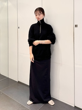 「CITYSHOP（シティーショップ）の2WAY CAMI DRESS：ワンピース（ワンピース、ブラック系）」を使った、KAMEYAMAさん（レディース・168cm）の夏コーディネート
