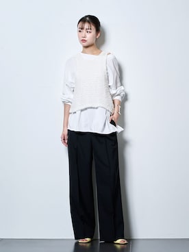 「Mollini（モリーニ）のアイテム」を使った、KAMEYAMAさん（レディース・168cm）の春コーディネート